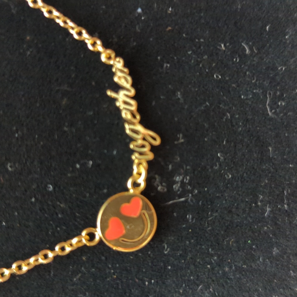 NWOT (#325) Kate Spade Say YES Happy Together Emoji Phrase Idiom Necklace